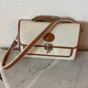 Dooney & Bourke Cream and Tan Crossbody Bag